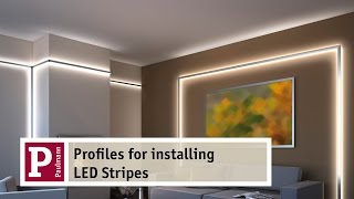 Aluminium profiles for indirect lighting by LED Strips  very easy to assemble [upl. by Fulmis66]