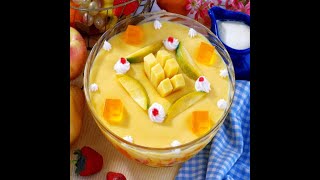 Mango fruit custard traditional rich flavour of mangoes [upl. by Berners]