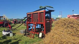 Deutz Stationary Engine and Garvie Threshing Mill at the National Ploughing Championships [upl. by Airalav]