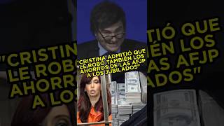 MILEI PRENDIÓ FUEGO A CFK quotADMITIÓ QUE RBÓ LOS AHORROS DE LOS JUBILADOSquot fyp parati argentina [upl. by Claybourne]