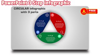 3 Free download PowerPoint Presentation with 3 Step Circular Infographic [upl. by Earehs162]