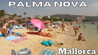 Palma Nova Beach Mallorca MAJORCA Full Walk Tour [upl. by Kiersten]