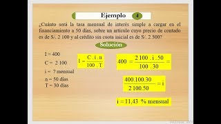 Matemática Financiera Interés simple teoría ejercicios y problemas [upl. by Eidnas]