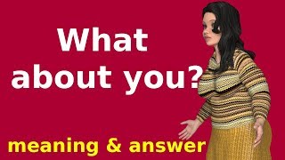 What about you meaning in Hindi  Learn English speaking  How to answer English questions [upl. by Nirra131]