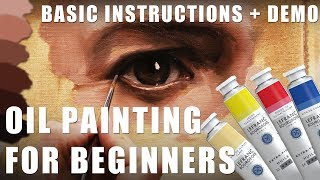 Oil Painting for Beginners  Basic Techniques  Step by Step Demonstration [upl. by Leventhal]