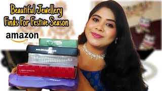 Affordable Jewellery Finds From Amazon  Amazon Jewellery Sets Haul Non Sponsered Review [upl. by Alyahsal]