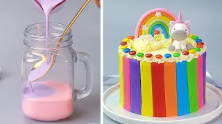 Amazing Unicorn Cake Decorating Ideas 2  Most Beautiful Rainbow Cake Tutorials  Perfect Cake [upl. by Jaynes662]