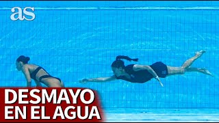 Se CONTUVO la RESPIRACIÓN en la PISCINA una NADADORA se DESMAYA en el AGUA  Diario AS [upl. by Coit]