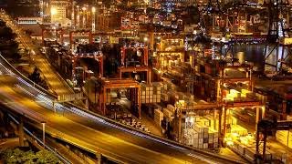 Large container area working at night [upl. by Ives216]