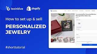 How to sell personalized jewelry on Shopify with Teeinblue [upl. by Delano167]