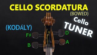 Cello Tuner  KODÁLY Scordatura Tuning Bowed A440 [upl. by Aicssej]