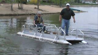 Hotwoods FishNSport 510 Pontoon Boat [upl. by Aihsekel]