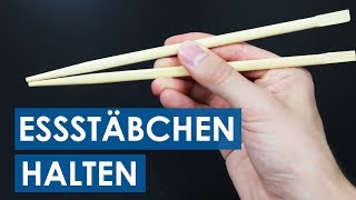 Mit Stäbchen essen  Essstäbchen richtig halten  Essstäbchen benutzen  Hilfe Anleitung Tutorial [upl. by Maurine152]