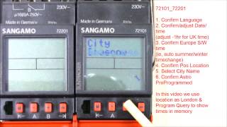 Sangamo DIN 72101 amp 72201  Initial Set Up Selecting Astro PreProg option [upl. by Lehcnom]