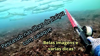 Pescasub com caiaque nas ilhas de Itaipu  belas imagens dicas e muito mais [upl. by Viviana]