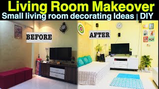 Small Living Room Decoration Ideas  DIY  Makeover Part 1 [upl. by Sedruol47]