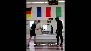 Speed is important fencinglesson sabrefencing escrime fencing [upl. by Durnan]