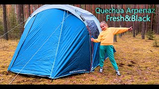 Quechua Arpenaz Family 41 FreshampBlack Подробный обзор палатки [upl. by Quackenbush666]