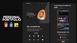 Personal Portfolio Website in HTML amp CSS amp JavaScript [upl. by Barbuto]