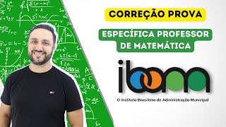 Concurso Caruaru banca IBAM  Correção prova Professor Matemática [upl. by Gee]