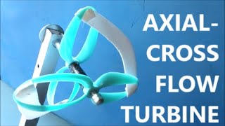 Most energy efficient ever axial cross flow turbine at both low wind speed and very slow water flow [upl. by Jelene]