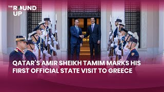 Qatar’s Amir Sheikh Tamim Marks His First Official State Visit To Greece [upl. by Jonette]