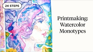 Printmaking Watercolor Monotypes AtHome Tutorial [upl. by Yecart]