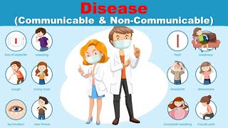 Types of Disease l Human health and disease l Communicable and Non Communicable disease l Class 5 [upl. by Annaiviv264]