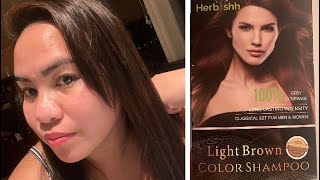 How to use Herbishh Light Brown Color Shampoo  Herbish  Light Brown [upl. by Arbba446]