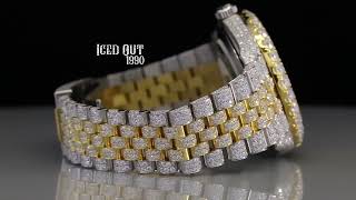 Luxury Moissanite Iced Out Watch  Iced Out 1990 moissanite icedoutwatch hiphop [upl. by Dnalyr]