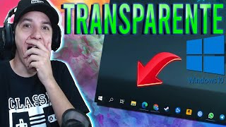 Como deixar a BARRA DE TAREFAS Transparente Windows 10 [upl. by Hoon914]