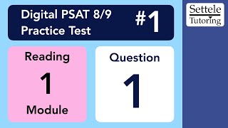 Digital PSAT 89 1 Reading Module 1 Question 1 vocab [upl. by Guinevere]