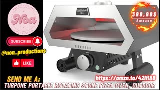 Turpone Portable Rotating Stone Pizza Oven Outdoor Propane Oven Adjustable Heat Control Dial [upl. by Becker797]