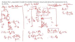 Emitter follower re model Few Minutes Learning [upl. by Ajdan158]