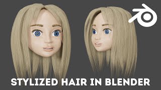 Part 3  Modeling Stylized Hair in Blender [upl. by Belier688]