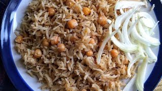 chana Pulao  Pilau  Pakistani Chickpeas and Rice [upl. by Ardnola]