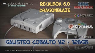 Galisteo Cobalto v2 128GB  88 sistemas  14311 jogos  Rasp Pi3 BB Recalbox 60 quotDragonBlazequot [upl. by Odrick893]