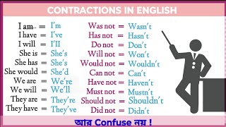 Contractions in english With basic to advance english [upl. by Tteraj146]