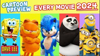 Every CARTOON MOVIE 2024  20 Upcoming Movies Kung Fu Panda 4 Sonic 3 Spongebob Garfield [upl. by Id]