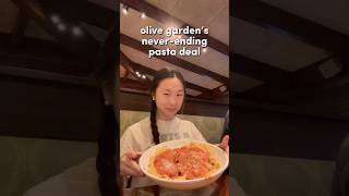 everything I ate at olive garden’s neverending pasta 🍝 food [upl. by Ivan194]