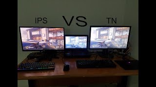 IPS Panel 1ms vs TN Panel 1ms x8 slow motion [upl. by Rhodes546]