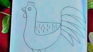 How to draw hen from H word very easy drawing for kids practice 2024 [upl. by Keeley]