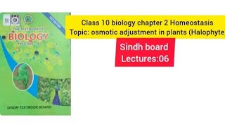 Class 10 biology chapter 2 Homeostasis topic Osmotic adjustment in plants Halophyte mesophytes [upl. by Remot406]