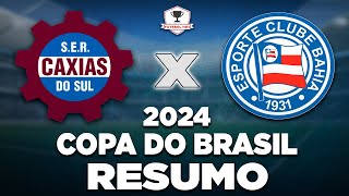 Após empate no tempo normal Bahia vence Caxias nos pênaltis e avança na Copa do Brasil [upl. by Godding]