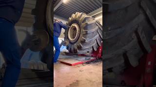 Demounting big tires on machine [upl. by Stoddart]