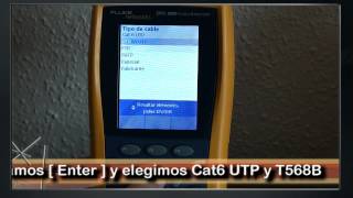 Analizador DTX1800 Comprobar Cable directo UTP Cat6 [upl. by Blockus626]