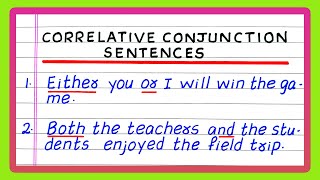 CORRELATIVE CONJUNCTION  5  10 CORRELATIVE CONJUNCTIONS  IN ENGLISH GRAMMAR [upl. by Nielsen962]