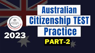 2022 Australian Citizenship Test  Practice Test Questions Part – 2 [upl. by Ariaes44]