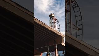 Defiance rollercoaster🎢 😱free fall drop glenwoodcaverns adventureparkrollercoaster [upl. by Tavis]