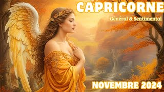 CAPRICORNE NOVEMBRE 2024  ☀️​RENAISSANCE  FINI LE STRESS☀️​ [upl. by Anemolihp]